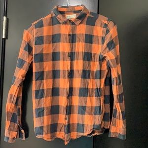 Zara Boys flannel button down shirt